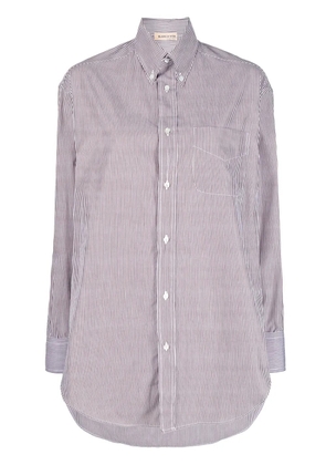Blanca Vita striped oversized shirt - Brown