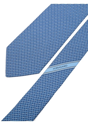Ferragamo patterned tie - Blue