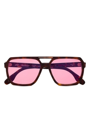 Kador BIG 4 geometric-frame glasses - Brown