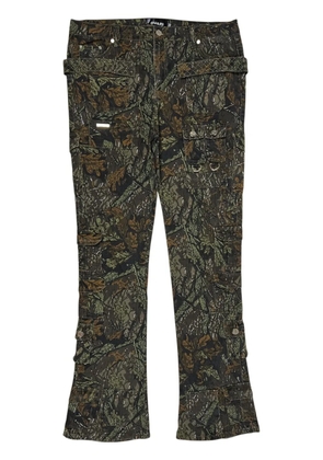 GUAPI camouflage-print jeans - Green
