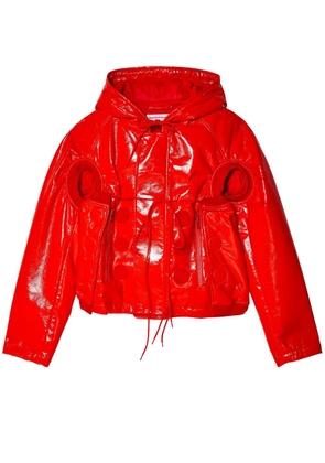 Walter Van Beirendonck Uranus hooded puffer jacket - Red