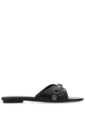 Balenciaga Cagole flat sandals - Black