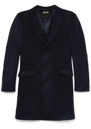 Zegna single-breasted coat - Blue