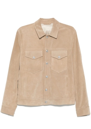 Eleventy suede jacket - Neutrals