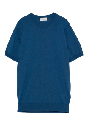 John Smedley short-sleeved sweater - Blue