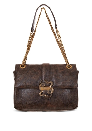 Just Cavalli snake-buckle chain shoulder bag - Brown