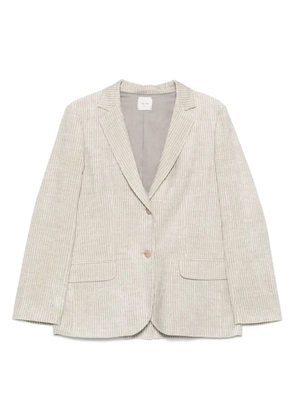 Alysi single-breasted velvet blazer - Neutrals
