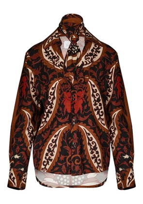 Johanna Ortiz twill printed shirt - Brown
