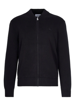 Lacoste zip logo-detail cardigan - Black