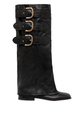 NAKED WOLFE Anchor buckle-detail boots - Black