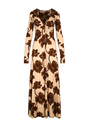 Johanna Ortiz floral-print long-sleeved day dress - Neutrals