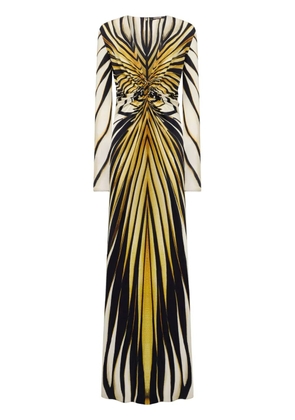 Roberto Cavalli Ray of Gold print maxi dress