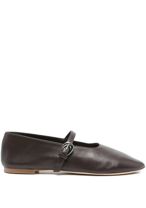 STAUD buckle-strap leather flats - Brown