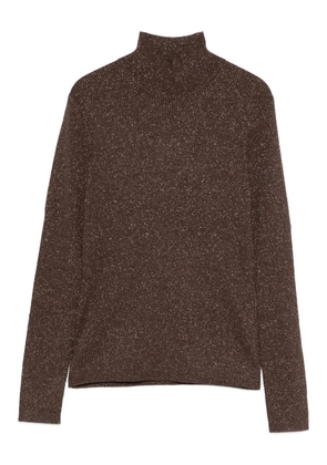 Luisa Cerano turtleneck knitted sweater - Brown