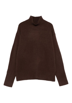 Luisa Cerano turtleneck knitted sweater - Brown