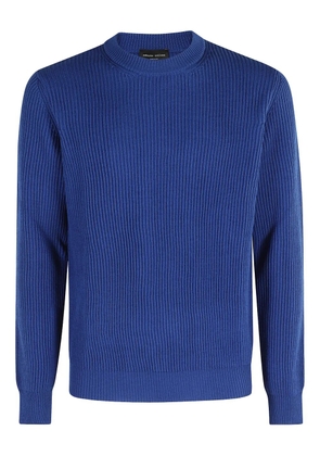 Roberto Collina ribbed crew-neck sweater - Blue