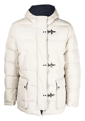 Fay padded down-feather coat - Neutrals