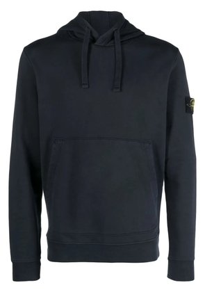 Stone Island Compass-patch cotton hoodie - Blue