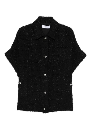 IRO sequin-embellished short-sleeve shirt - Black