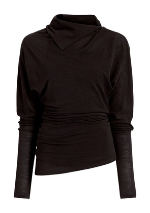 Proenza Schouler cowl-neck draped top - Brown