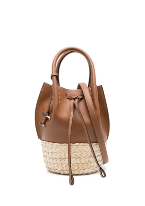 Tod's T Timeless-logo bucket bag - Brown