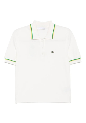 Lacoste Cropped 3D Seamless Stretch polo shirt - White