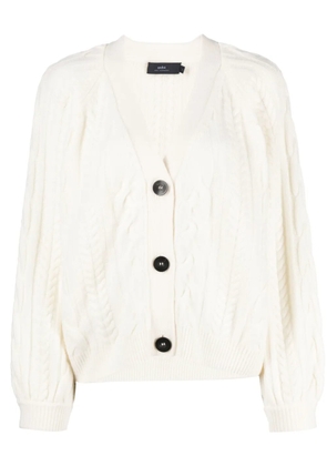 arch4 cable-knit cashmere cardigan - White