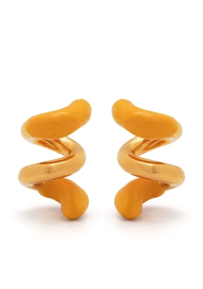 Sunnei small rubberized curly earrings - Gold