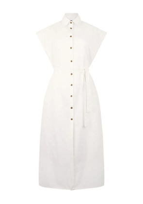 Roberto Cavalli belted shirt dress - White