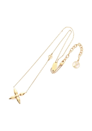 Louis Vuitton Pre-Owned 2021 Collier Louisette flower-pendant necklace - Gold