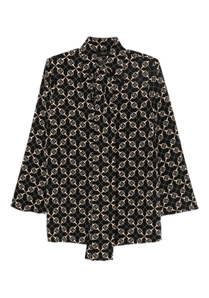 Babylone Paris geometric-pattern shirt - Black