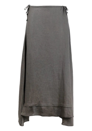 Giorgio Armani Pre-Owned 1990s drawstring waistband handkerchief skirt - Grey