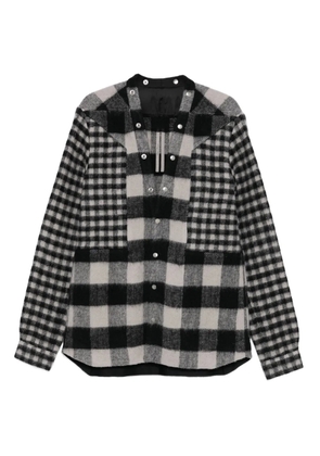 Rick Owens patchwork checked wool jacket - Black