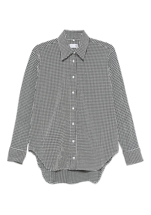 Hunza G gingham-check shirt - Black