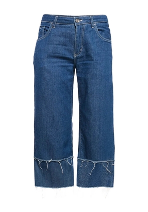 Dolce & Gabbana Pre-Owned raw-edge embroidered jeans - Blue