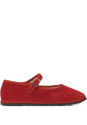 Vibi Venezia Mary Jane velvet ballet flats - Red