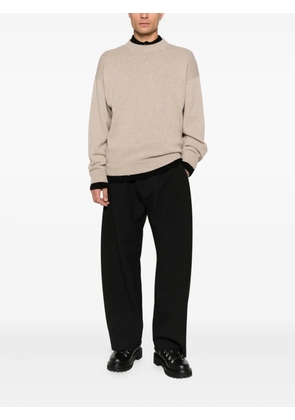 AMARÁNTO distressed-trim sweater - Neutrals