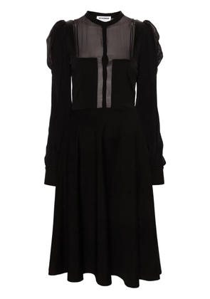 Jil Sander Pre-Owned 2020 panelled midi shirt dress - Black