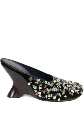 DRIES VAN NOTEN 90mm embellished mules - Black