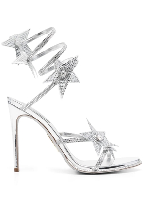 René Caovilla 100mm rhinestone-embellished sandals - Silver
