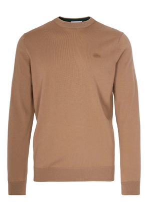 Lacoste logo crewneck sweater - Brown