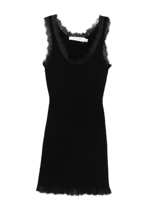 Aya Muse lace-trim mini dress - Black
