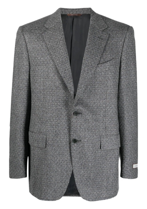 Canali single-breasted herringbone-pattern blazer - Grey