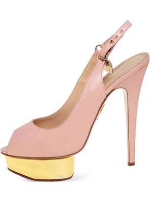 Charlotte Olympia 150mm leather heeled sandals - Pink