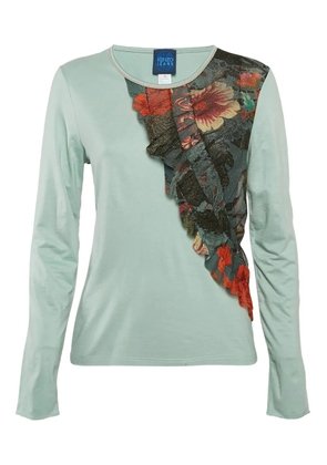 Kenzo Pre-Owned mesh floral-detail top - Blue