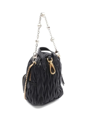 Miu Miu Pre-Owned 2010s matelassé chain-strap shoulder bag - Black