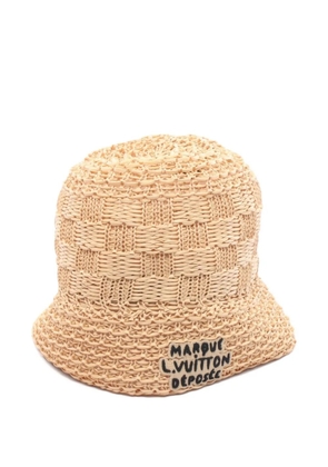 Louis Vuitton Pre-Owned 2024 raffia Damier hat - Neutrals
