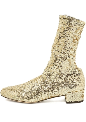Dolce & Gabbana Pre-Owned 2024 30mm sequined ankle boots - Gold
