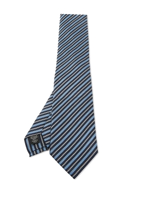 Ermenegildo Zegna Vintage diagonal-stripe silk tie - Blue