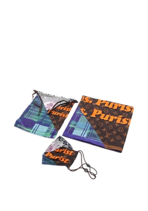 Louis Vuitton Pre-Owned 2021 collage-print mask pouch bandana set - Brown